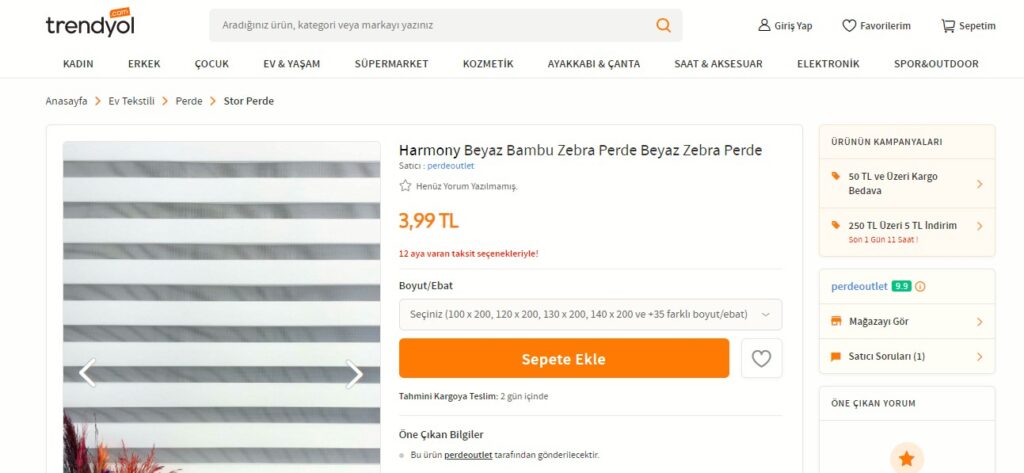 Harmony Perde Outlet Markasıdır!