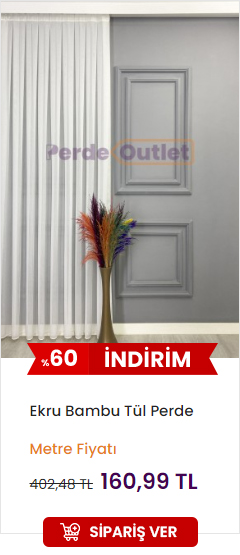 Ekru Bambu Tül Perde