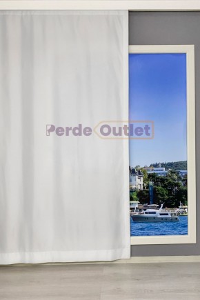 Hazır Beyaz Uzun Saten Güneşlik