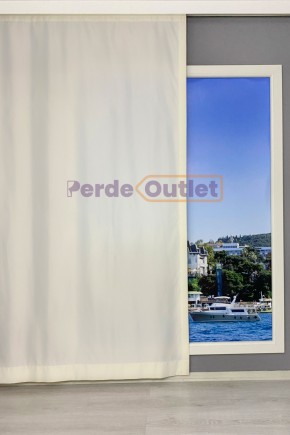 Hazır Krem Uzun Saten Güneşlik