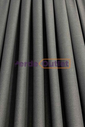 Hazır Ölçü Keten Antrasit Gri Fon Perde