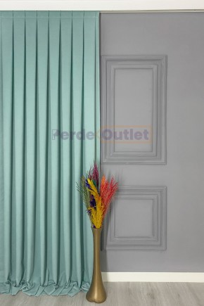 Mint Yeşili Düz Fon Perde