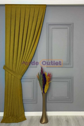 Hardal Düz Fon Perde