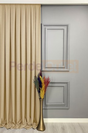 Açık Bej Keten Fon Perde