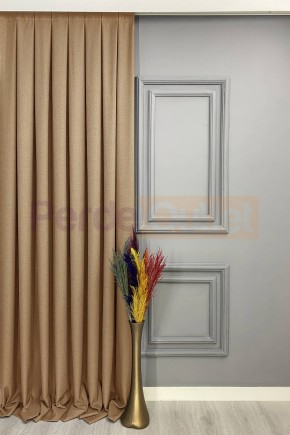 Açık Camel Keten Fon Perde