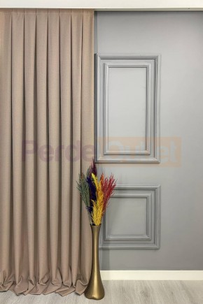 Açık Vizon Keten Fon Perde