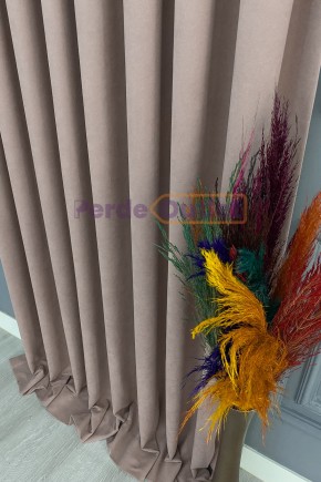 Hazır Pudra Düz Fon Perde