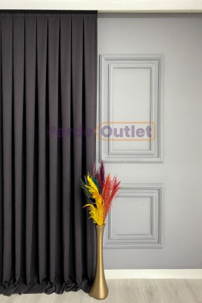 Hazır Antrasit Düz Fon Perde