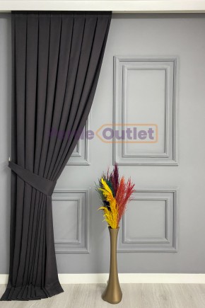 Hazır Antrasit Düz Fon Perde