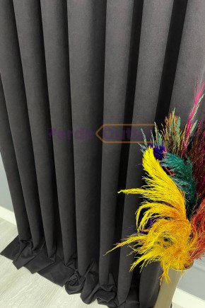 Hazır Antrasit Düz Fon Perde