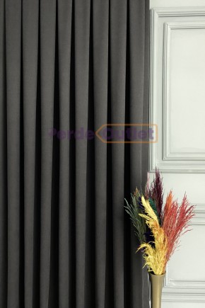 Hazır Antrasit Düz Fon Perde