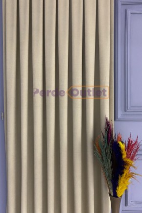 Bej Rengi Düz Fon Perde