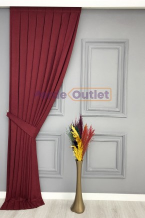 Bordo Düz Fon Perde