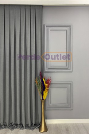 Gri Düz Fon Perde
