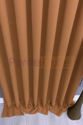 Kakao Rengi Düz Fon Perde