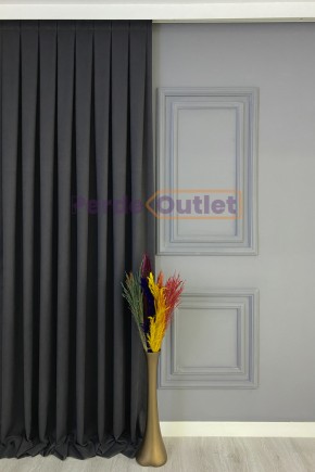 Füme Koyu Gri Düz Fon Perde