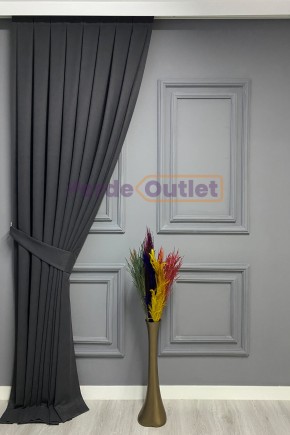 Füme Koyu Gri Düz Fon Perde