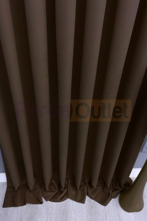 Koyu Kahve Düz Fon Perde