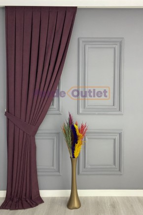 Hazır Mürdüm Düz Fon Perde