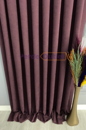 Hazır Mürdüm Düz Fon Perde