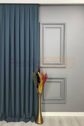 Petrol Rengi Keten Fon Perde