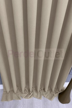 Taş Rengi Düz Fon Perde