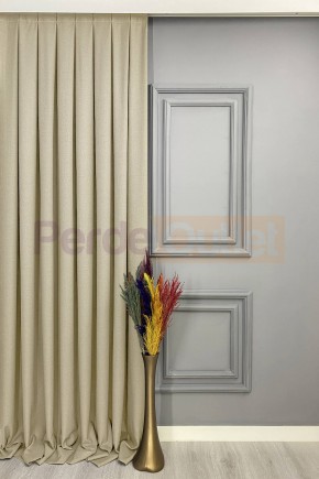 Taş Rengi Keten Fon Perde