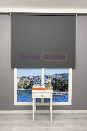 Antrasit Sun Screen Stor Perde