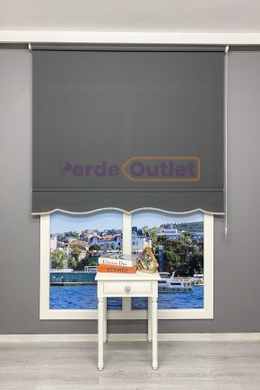 Antrasit Sun Screen Stor Perde