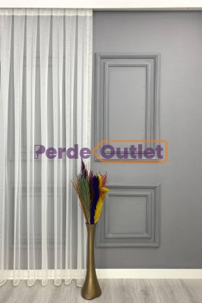 Hazır Ekru İnce Zırh Tül Perde