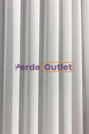 Hazır Ekru Kareli Düz Tül Perde