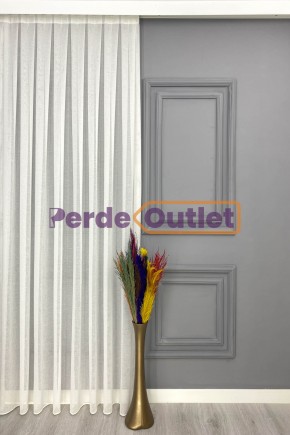 Hazır Ekru Keten Tül Perde