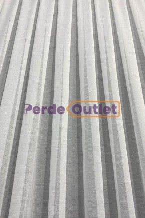 Hazır Ekru Keten Tül Perde