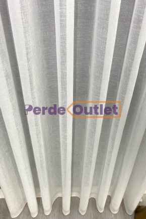 Hazır Ekru Keten Tül Perde