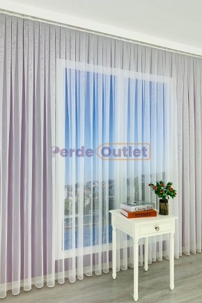 Ekru Keten Kırçıllı Düz Tül Perde