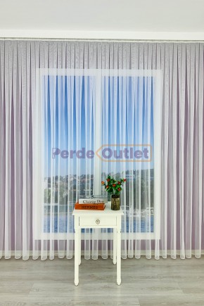 Ekru Keten Kırçıllı Düz Tül Perde