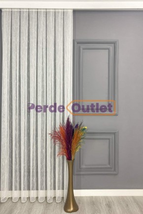 Ekru Şantuk Keten Tül Perde