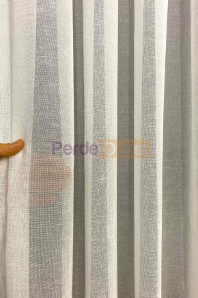 Krem Keten Tül Perde