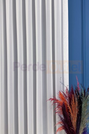 Krem Krep Tül Perde