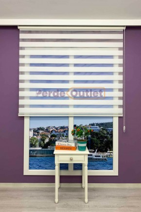 Beyaz Düz Zebra Perde