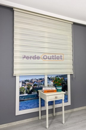 Ekru Bambu Zebra Perde