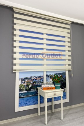 Ekru Bambu Zebra Perde