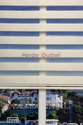 Ekru Bambu Zebra Perde