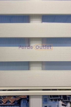 Ekru Bambu Zebra Perde