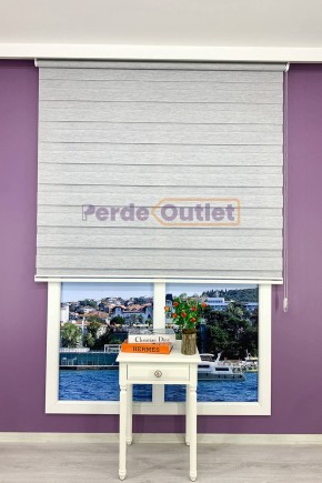 Gri Kırçıllı Bambu Zebra Perde