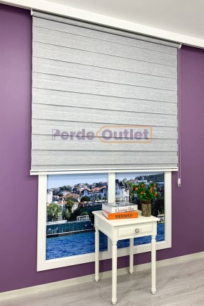 Gri Kırçıllı Bambu Zebra Perde