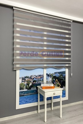 Gri Antrasit Düz Zebra Perde