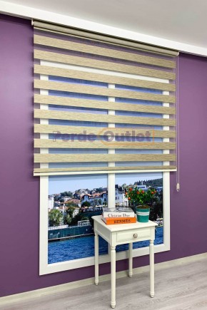 Yeşil Bambu Zebra Perde