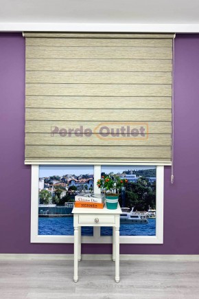 Yeşil Bambu Zebra Perde